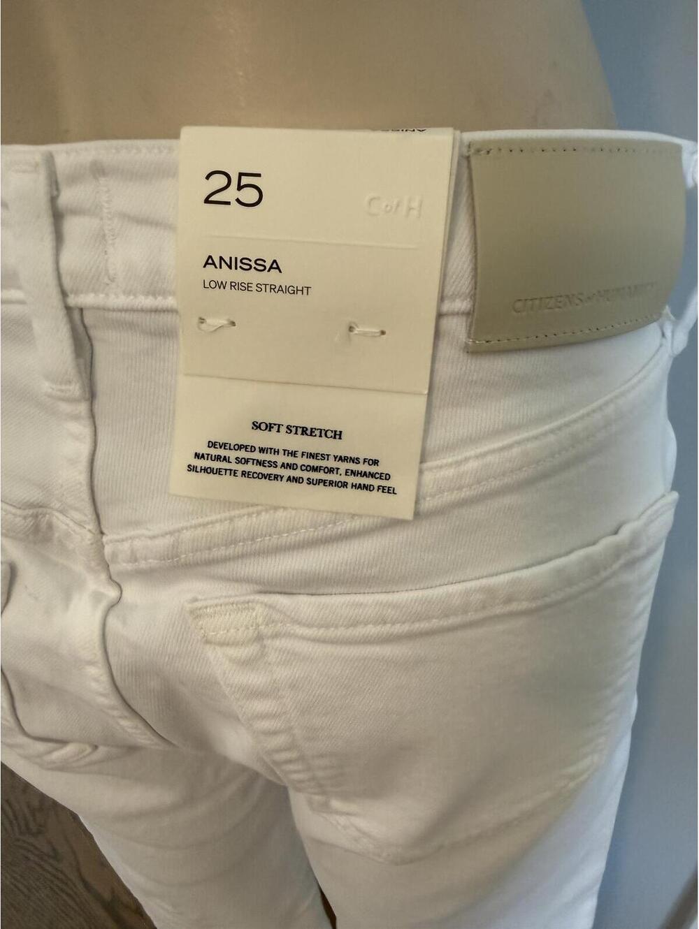 NWT Citizens of Humanity Anissa Straight Leg Jeans White Size 25 - Picture 8 of 13